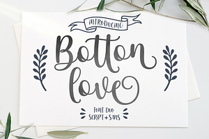 Botton Love Script Font DUO