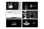 Black & White Facebook Ad Templates, a Social Media Template by Wild Ones (Thumbnail 6 of 9)