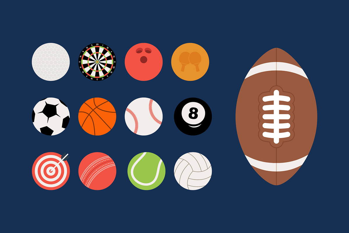 Sport equipment ball set, an Object Graphic by Lunarts Studio (Photo 3 of 5)