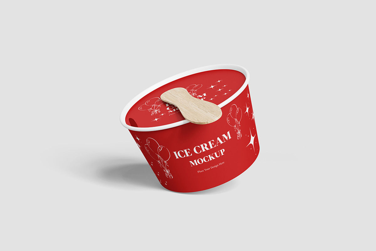 Ice Cream Cup Mockup For Branding, an Advertising Mockup by bimockup (Photo 5 of 6)