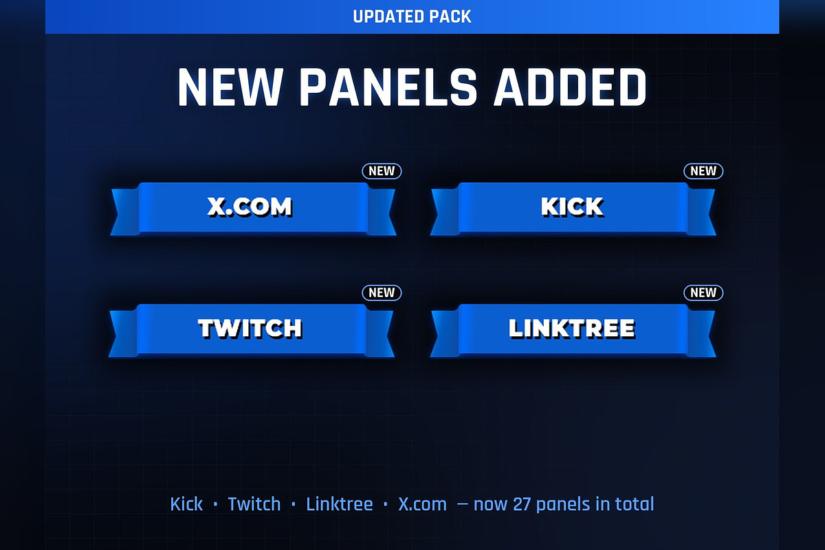 Banner Style Twitch & Kick Panels, an Object Graphic by Gear Store (Photo 4 of 5)