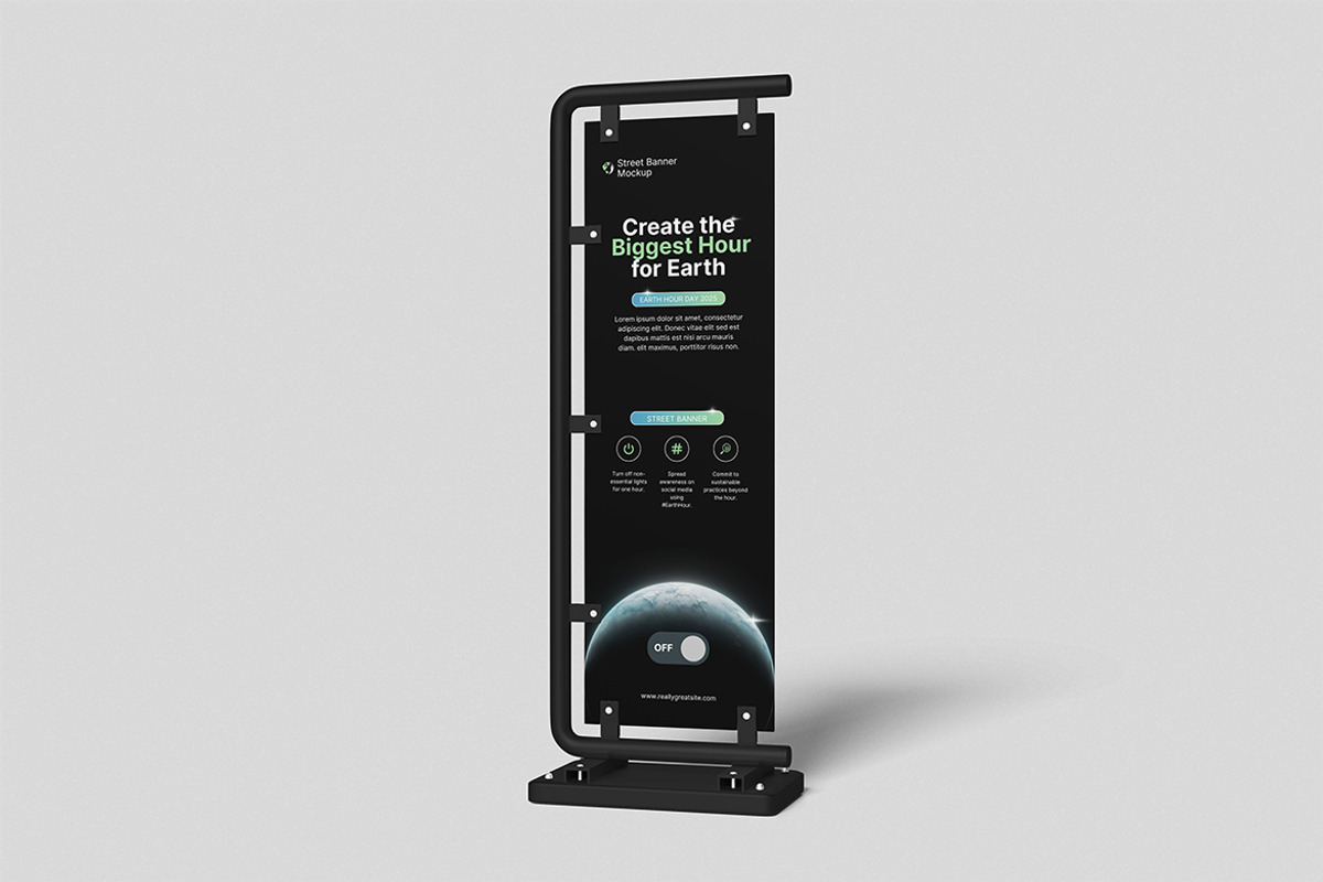 Street Banner Mockup, an Advertising Mockup by swsi-studio (Photo 2 of 5)