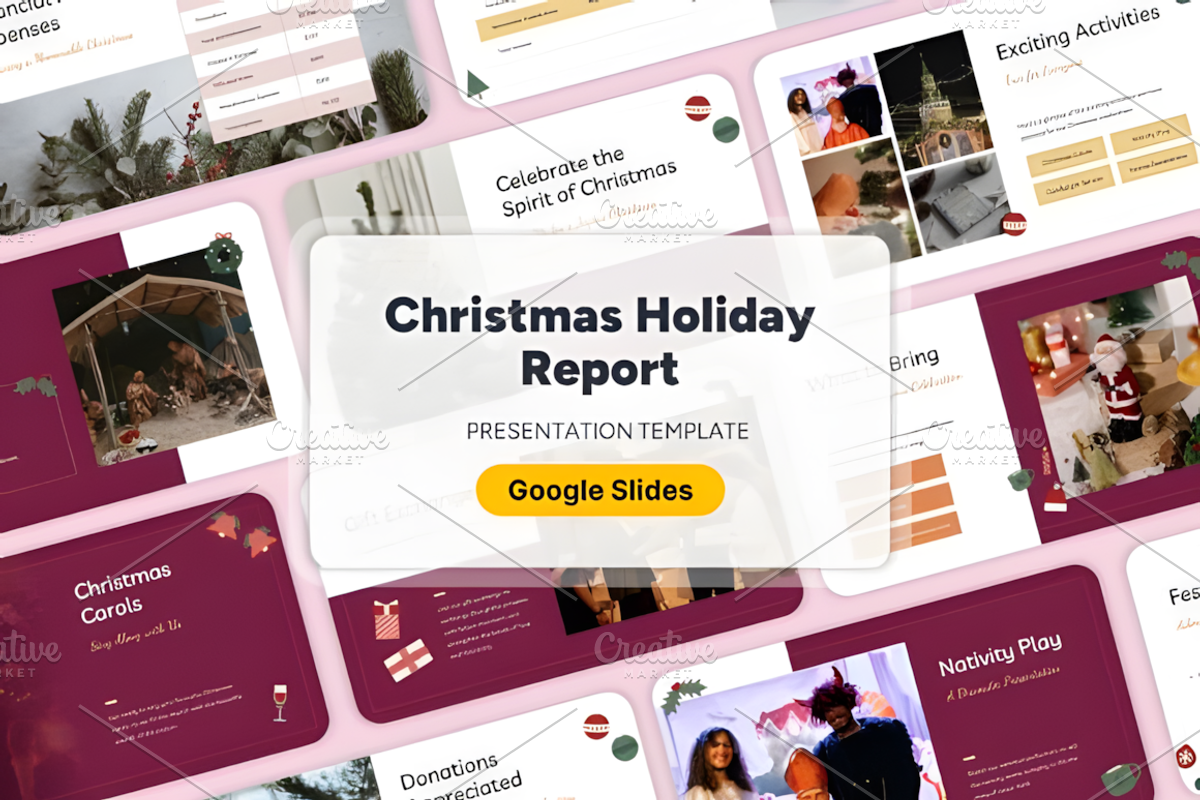 Christmas Holiday Report - Google, a Presentation Template by Ink Gallery (Photo 1 of 4)