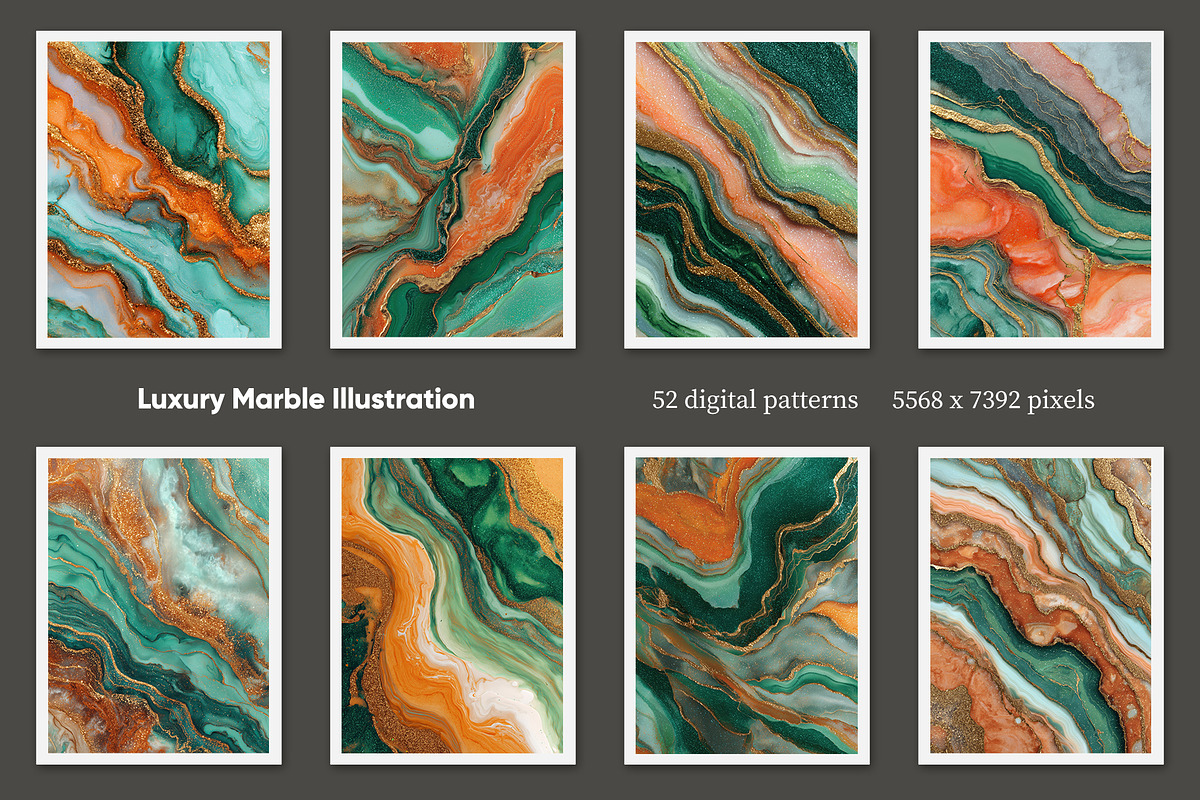 Luxury Marble Illustration, a Decorative Illustration by Housui Patterns (Photo 2 of 12)