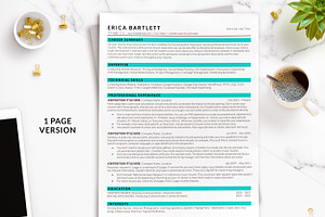 ATS Resume Template In Tiffany Blue