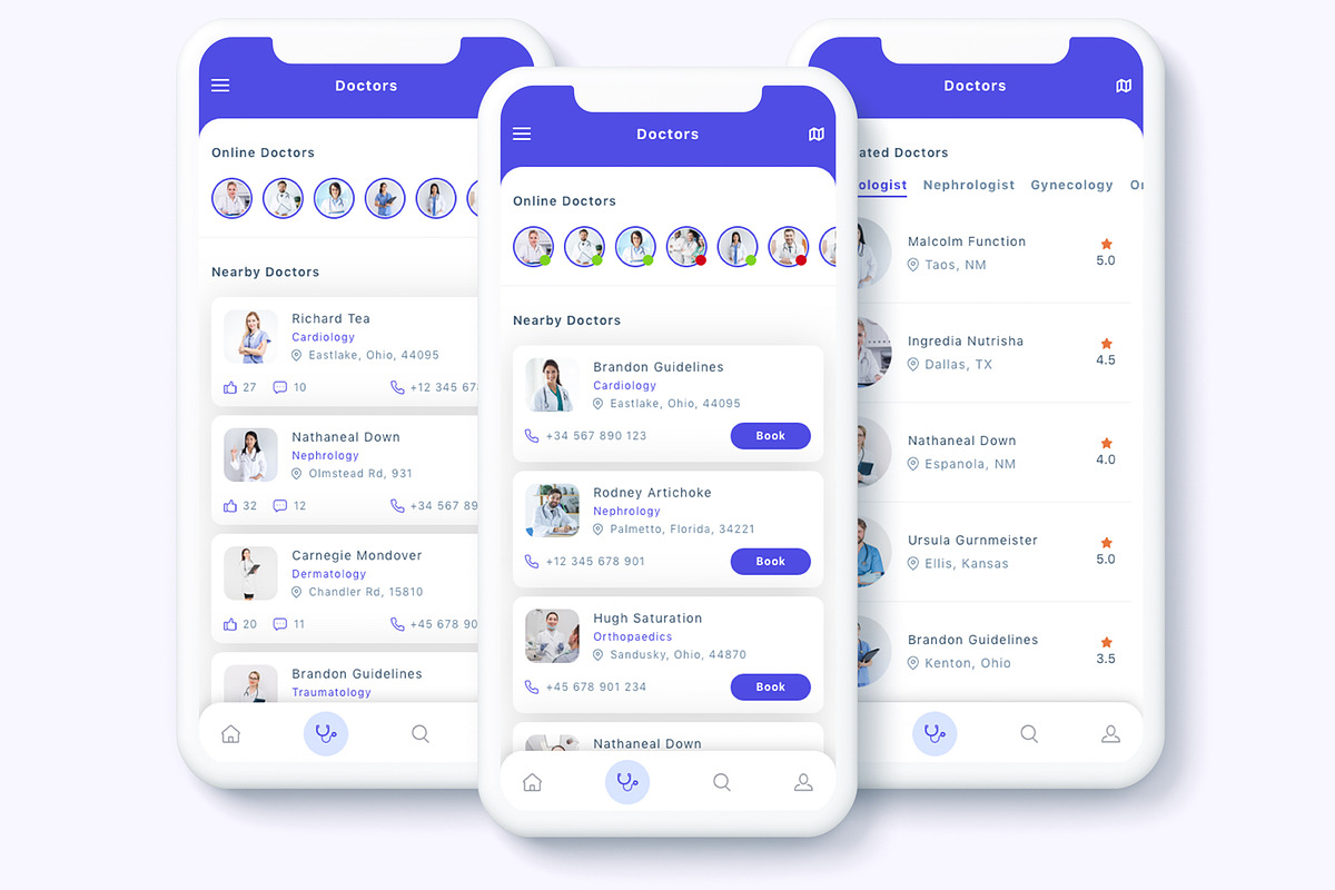Civan - Find Doctor App UI Kit, an App Template by Betush (Photo 3 of 6)