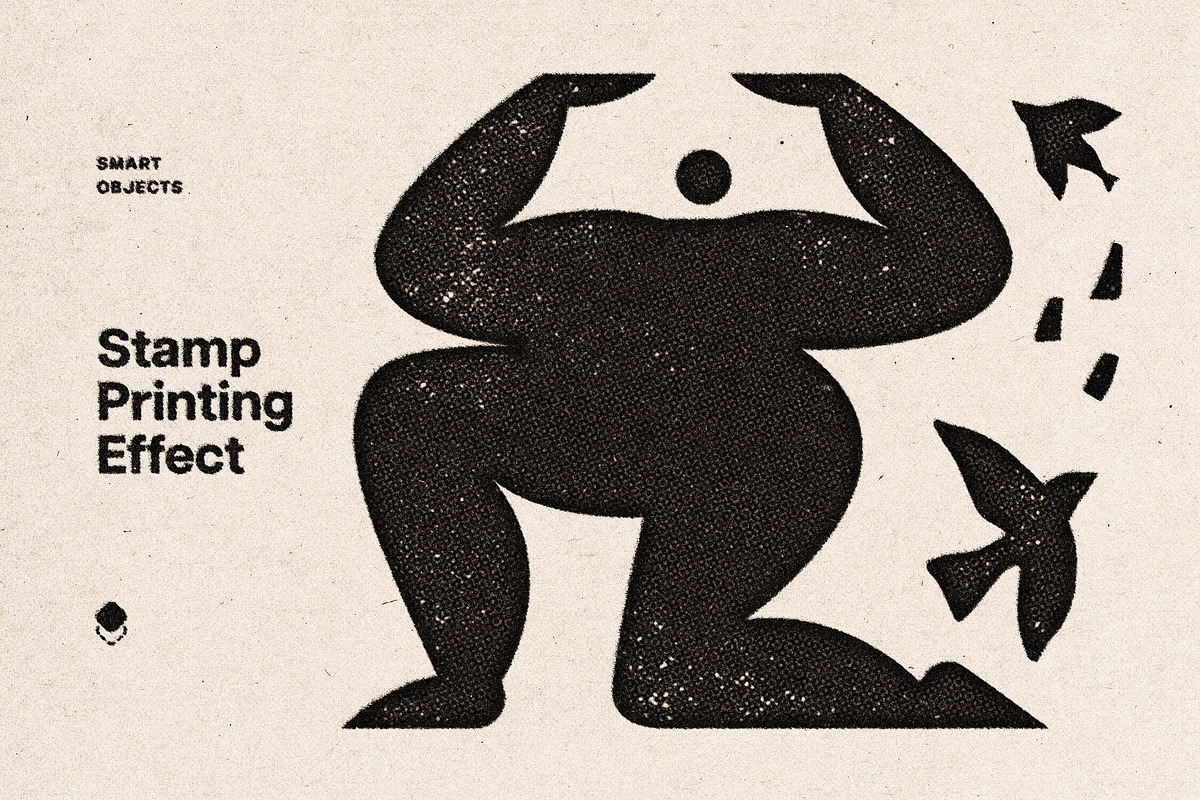 Vintage Stamp Print Effect, a Layer Style Add-On by Design Squad (Photo 1 of 5)