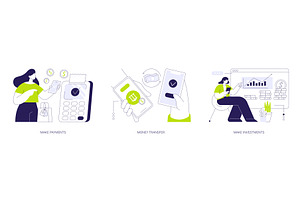 Banking app isolated cartoon vector, a Finance Illustration by Visual Generation