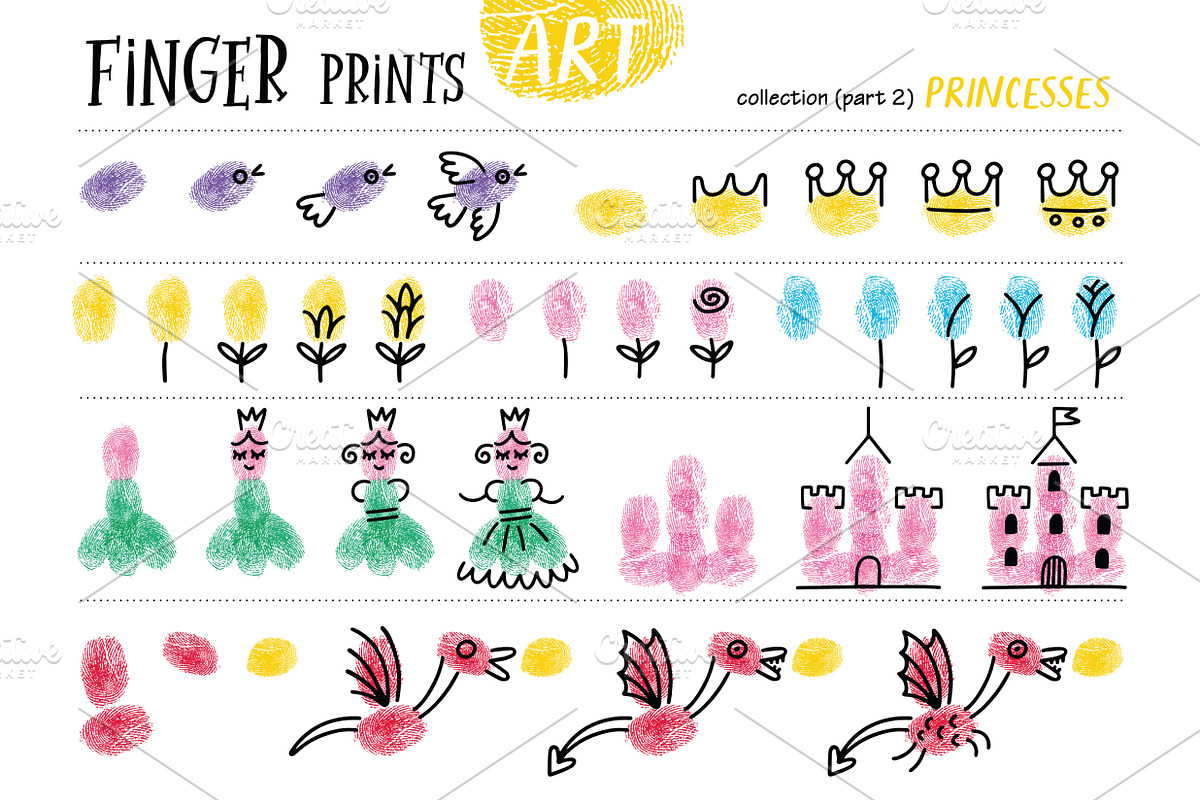 Finger prints ART (part 4), an Education Illustration by Alena Razumova (Photo 9 of 13)