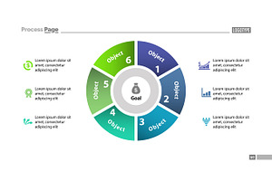 Pie Chart With Six Parts Template