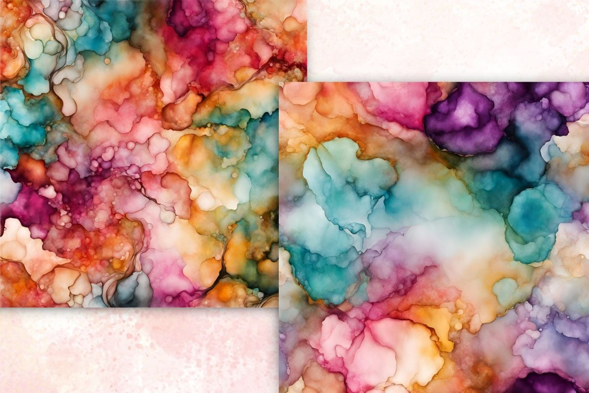 Alcohol Ink Digital Paper Textures, a Background Graphic by Catchy Ideaz (Photo 2 of 3)