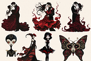 SCARY GOTHIC FANTASIES CLIPART PACK, a Person Illustration by Daring Digies (Thumbnail 6 of 10)