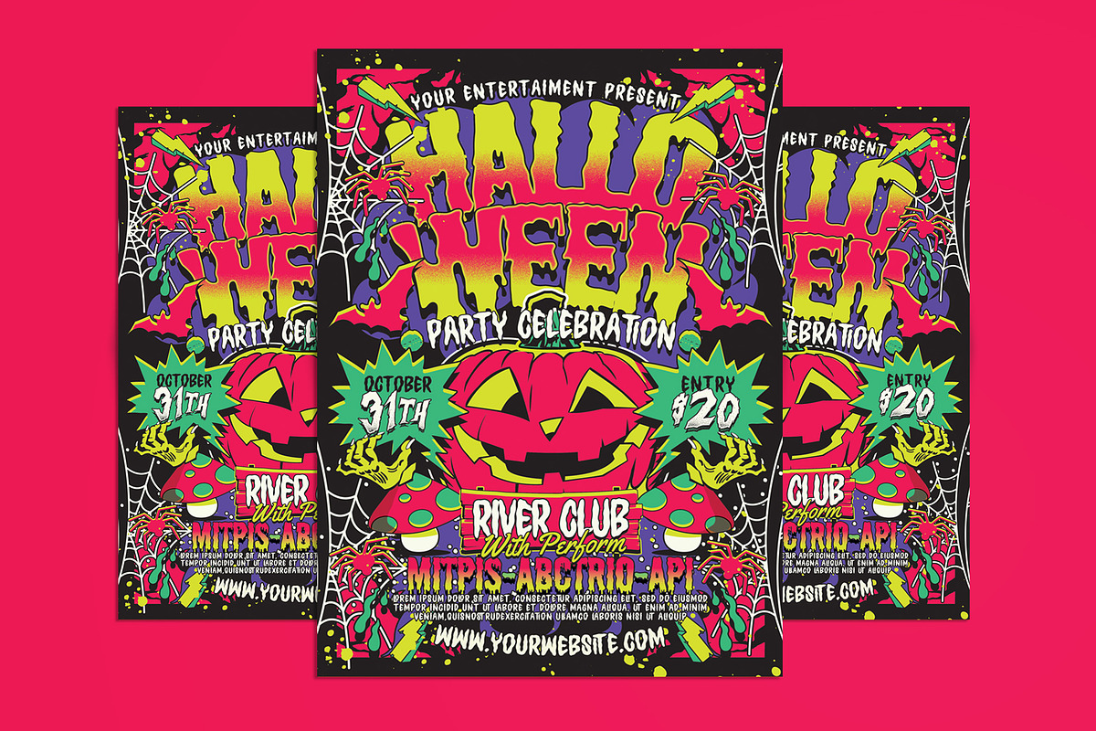 Halloween Party Celebration Flyer, a Flyer Template by Muhamad Iqbal hidayat (Photo 1 of 4)