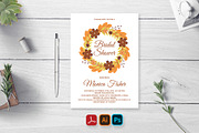 Fall Bridal Shower Invitation Card, a Stationery Template by LaBelezokaDesign (Thumbnail 1 of 2)