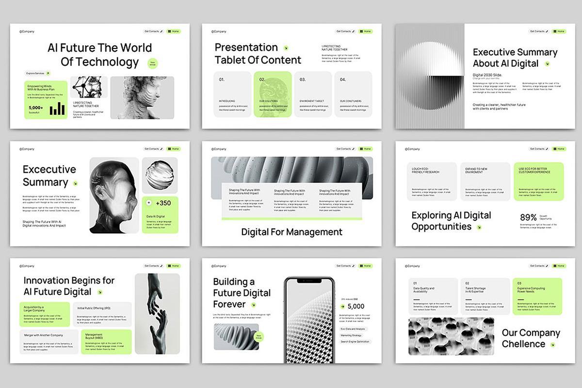 AI Technology Presentation Template, a Presentation Template by TypeMakers (Photo 2 of 5)