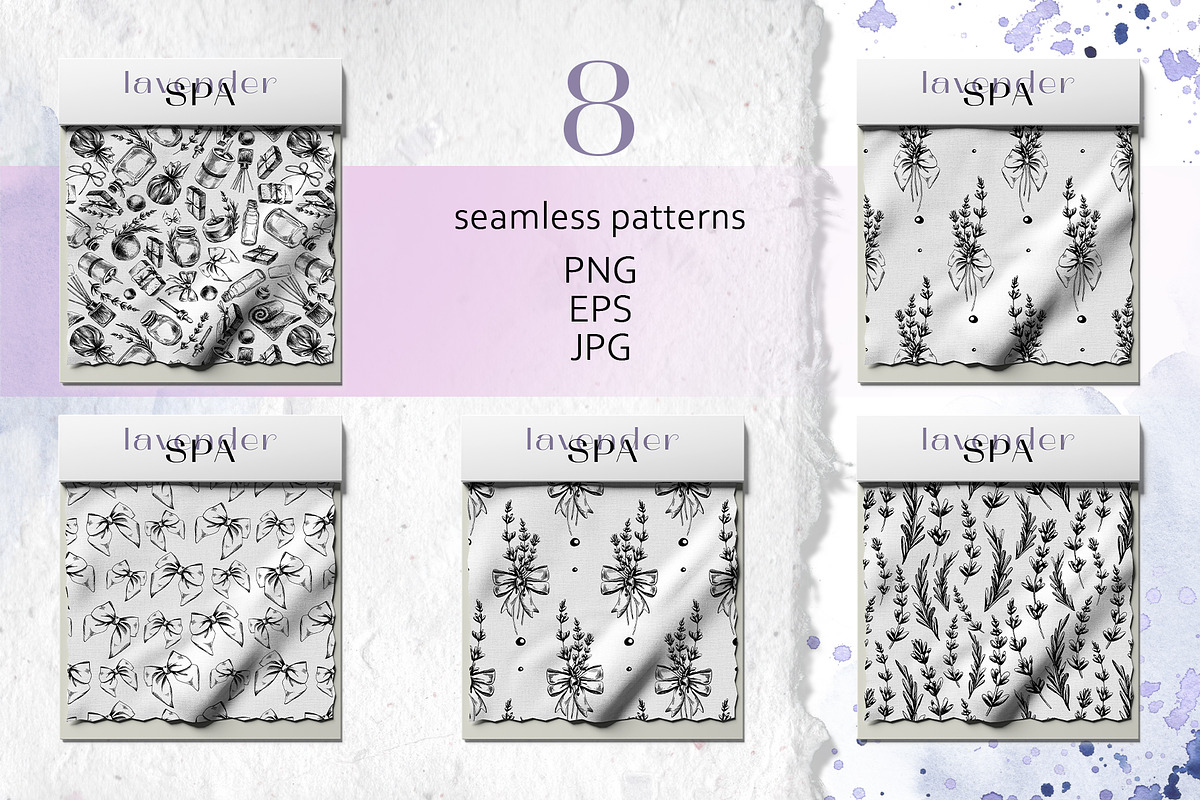 Cosmetics lavender SPA line clipart, an Illustration by NATASHA CHU (Photo 15 of 16)
