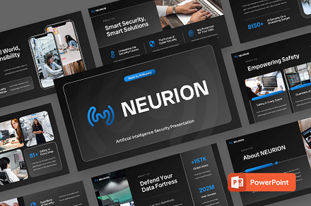 NEURION - AI Security Powerpoint, a Presentation Template by rgbryand