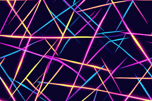 Seamless vibrant abstract background featuring intersecting lines in neon color, a Pattern Graphic by Textures & Backgrounds