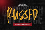 Russed - Handwritten Brush Font, a Handwritten Font by Afkari Studio (Thumbnail 1 of 10)