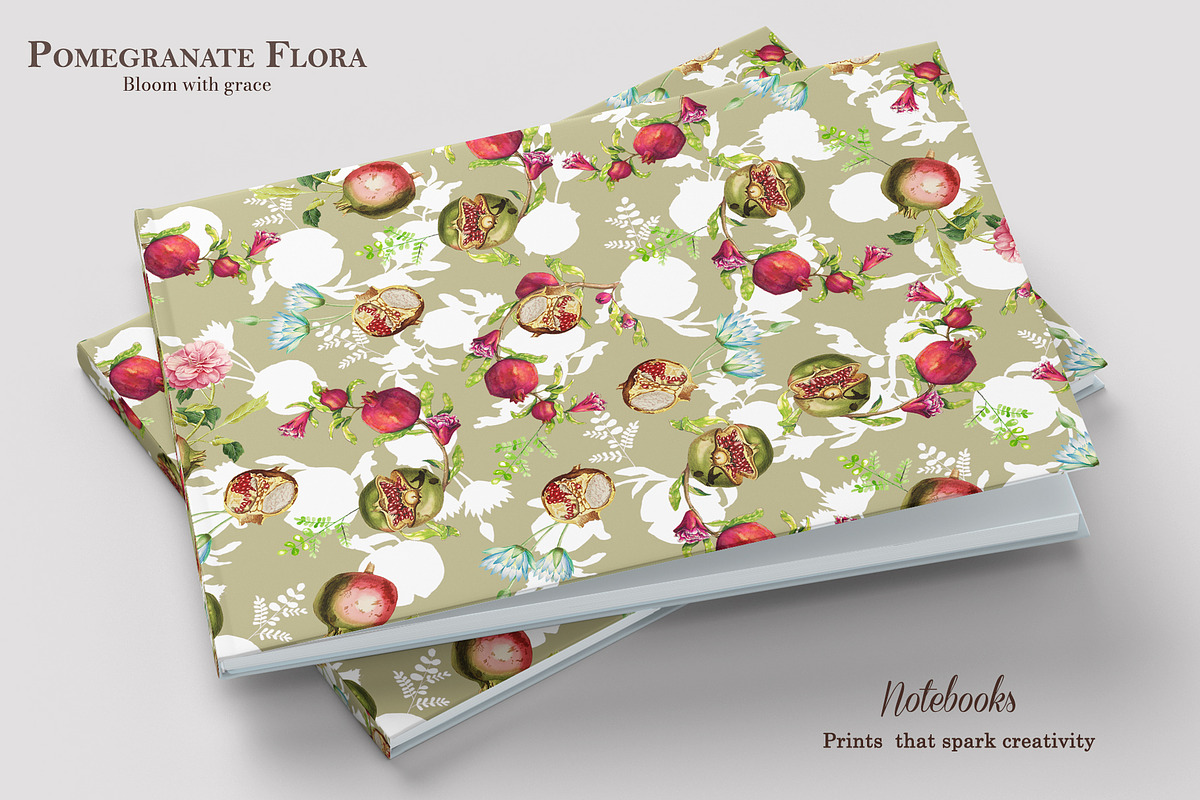 Pomegranate Flora Prints & Patterns, a Pattern Graphic by GND ART STUDIO (Photo 4 of 8)