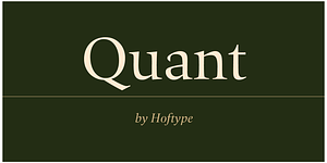Quant, a Serif Font by Hoftype