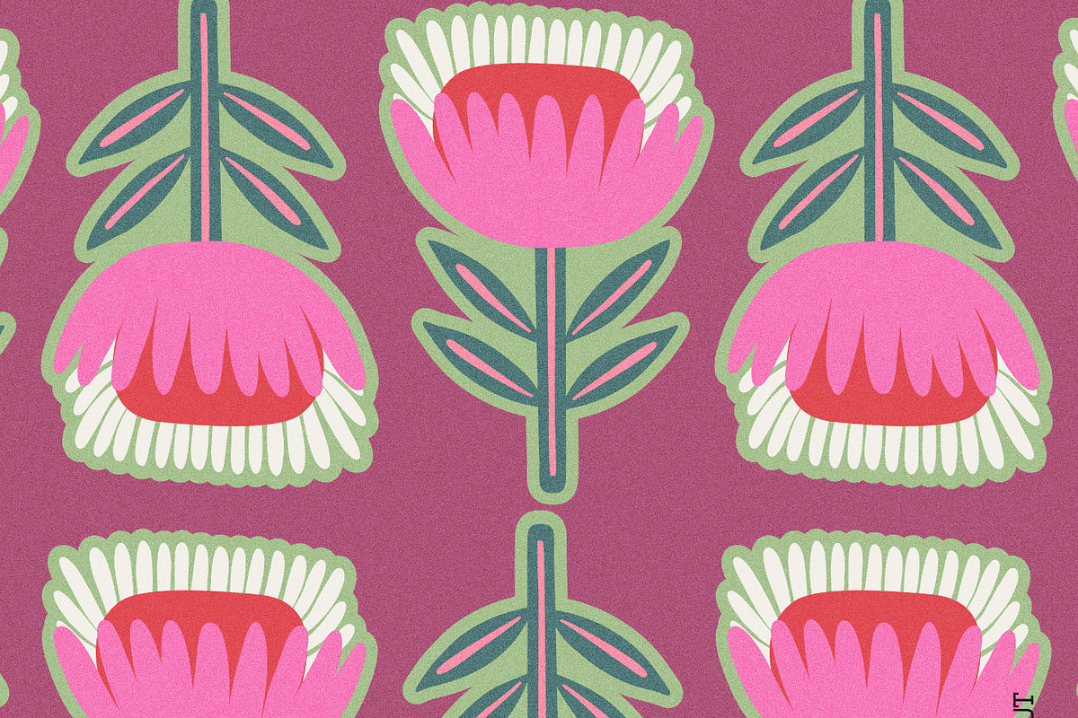 Fringe Bold Abstract Flower Pattern, a Pattern Graphic by likorbut (Photo 11 of 11)