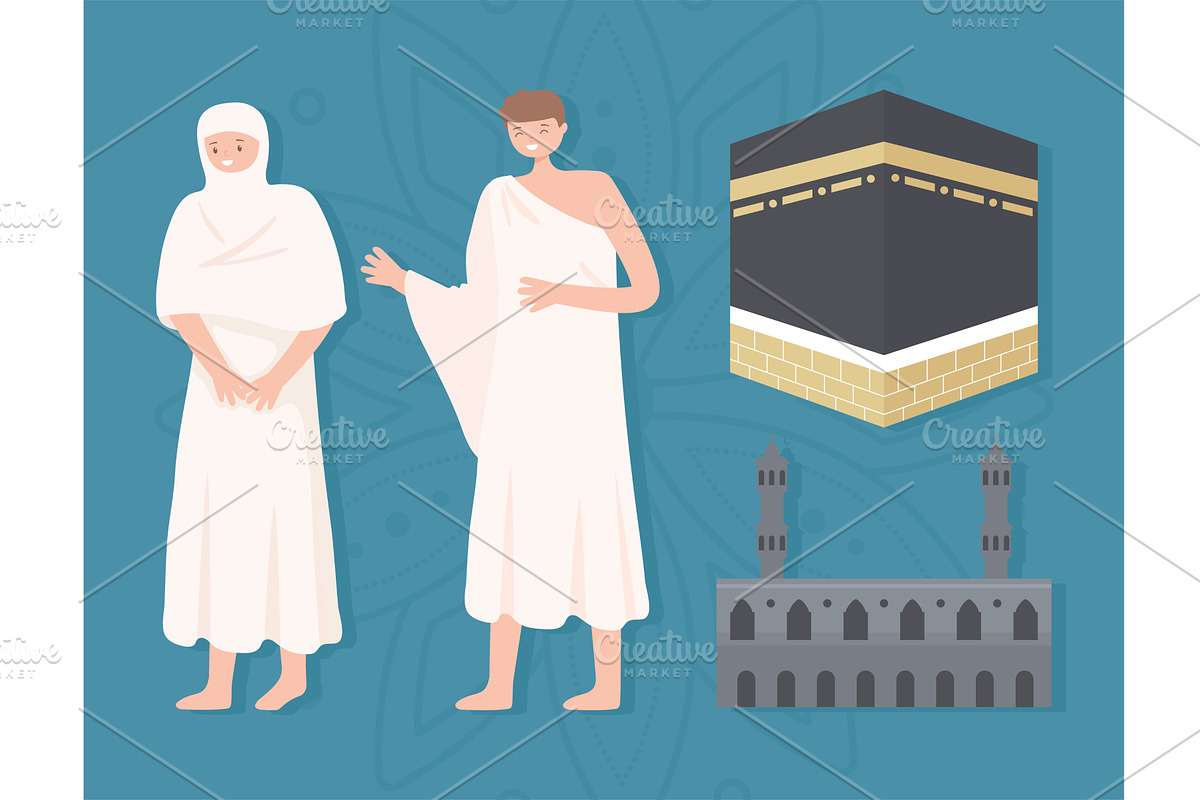 hajj mabrour set, an Illustration by studiogstock
