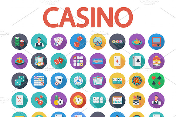 Casino Icons Set.