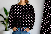 Polka Dot Pink on Black Seamless, a Pattern Graphic by Sharon Schwalbe (Thumbnail 2 of 5)