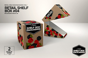 Retail Shelf Box 04 Packaging Mockup