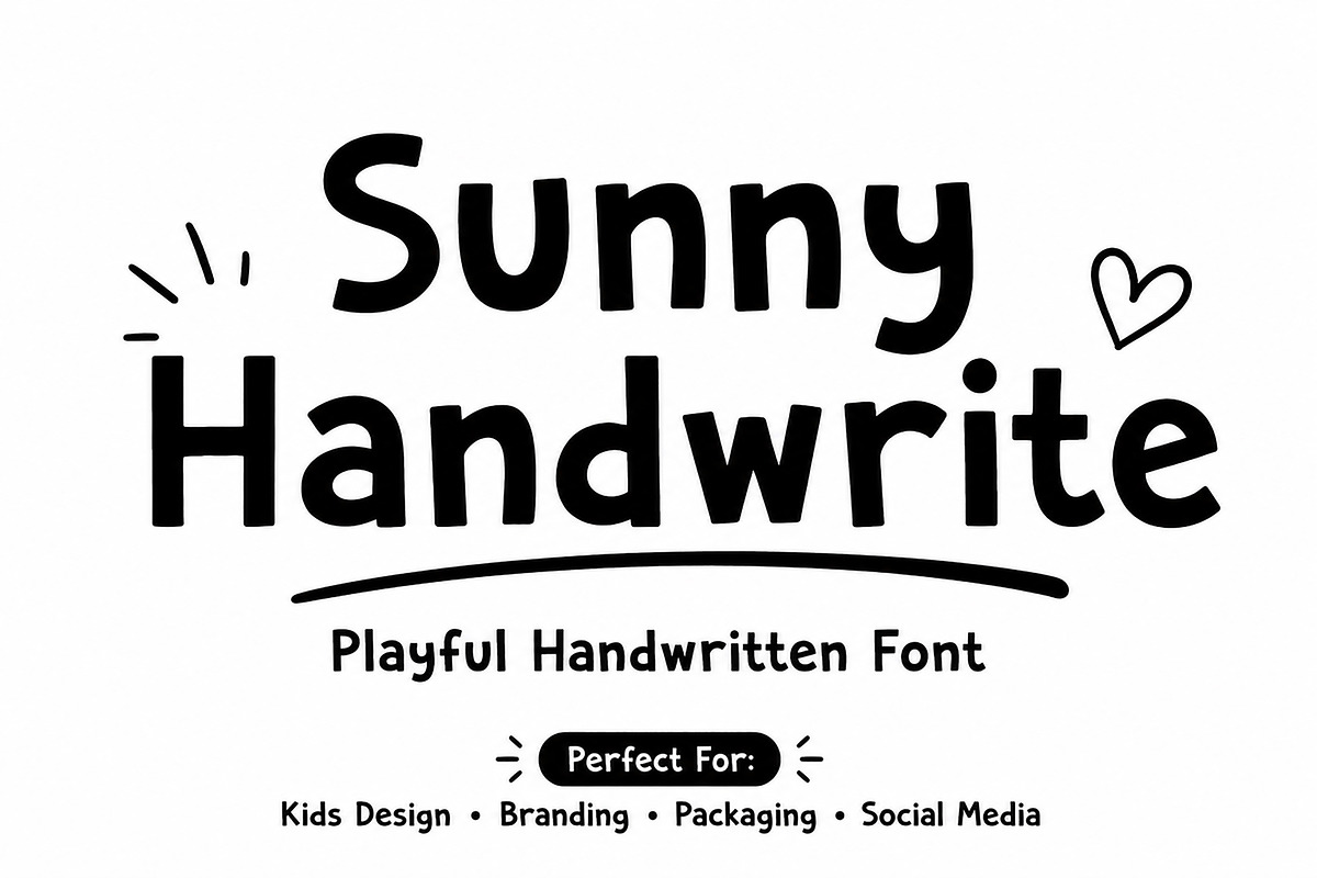 Sunny Handwrite, a Handwritten Font by Wow Magic (Photo 1 of 5)