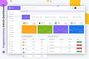 Cryptocurrency Admin Dashboard UI