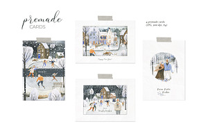 A Walk In Winter Watercolor Set