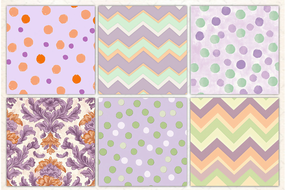 Pastel Halloween Digital Paper, a Pattern Graphic by Libby Wishes (Photo 3 of 4)