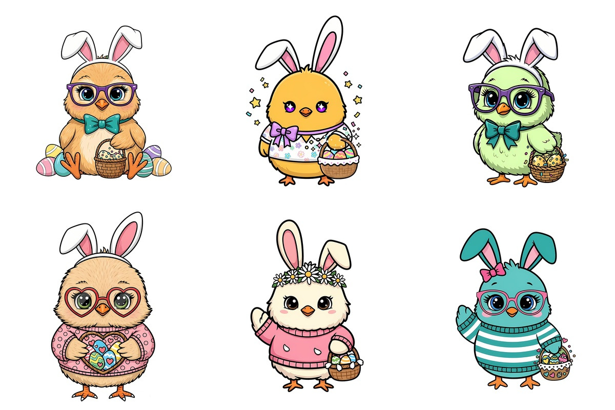 100 Kawaii Easter Chicks Transparent, an Object Graphic by XPERTDESIGNER (Photo 16 of 18)