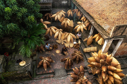 Top view of Group of Old Vietnamese