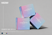 Three Stacked Cosmetic Boxes Mockup, a Packaging Mockup by Hubzway (Thumbnail 1 of 2)
