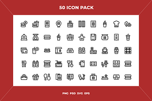 Burger restaurant icons, an Icon by Wencory