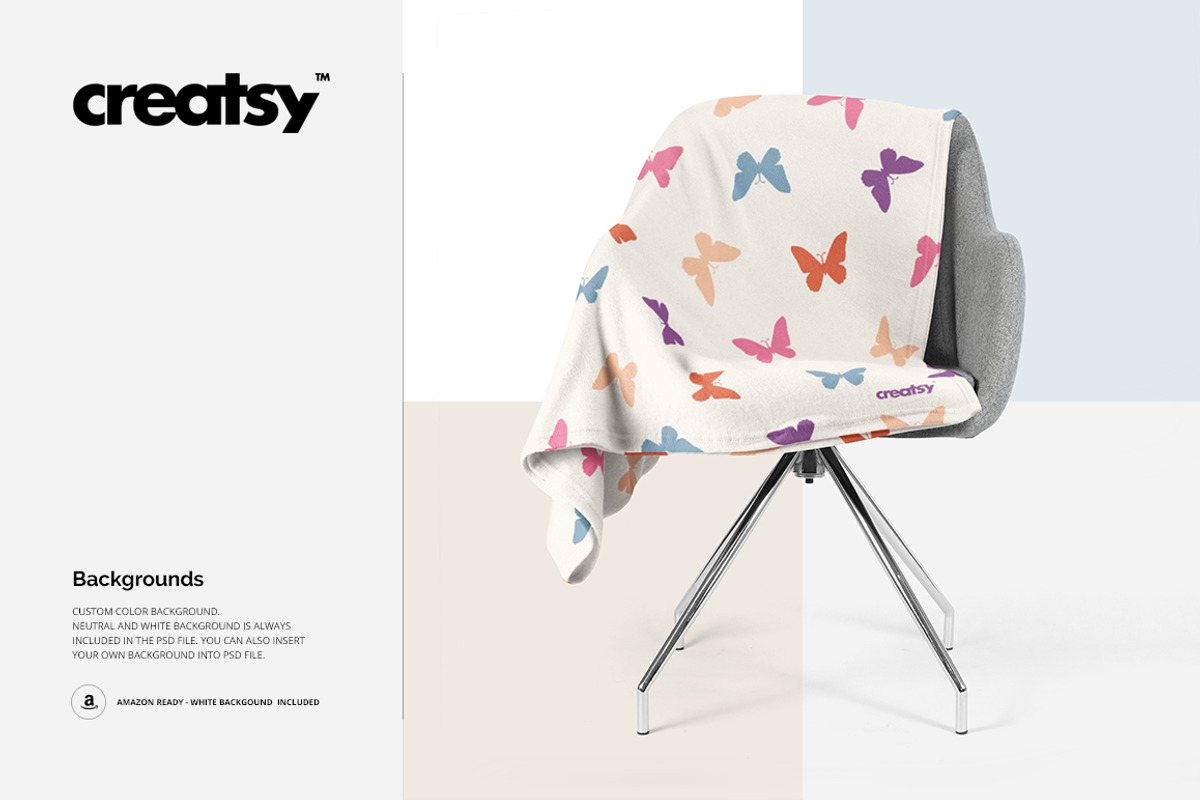 Fleece Blanket 2 Mockup Set, a Product Mockup by creatsy4 (Photo 6 of 8)