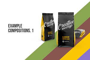 Coffee Pouch Mockup. 6 In 1 Pack