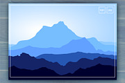 Huge Blue Mountains Vector Set, an Illustration by MSA-Graphics (Thumbnail 1 of 4)
