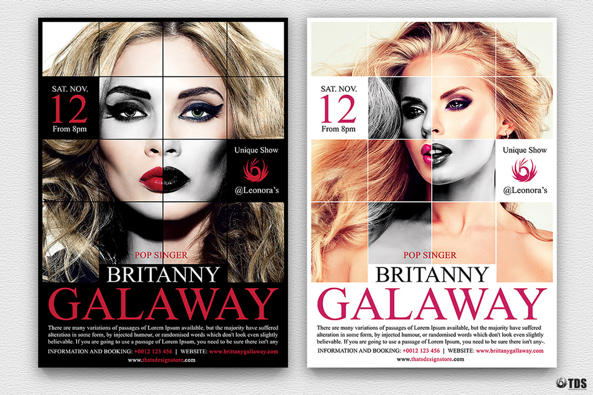 Artist Promotion Flyer Template V2, a Flyer Template by ThatsDesignArt (Photo 3 of 12)