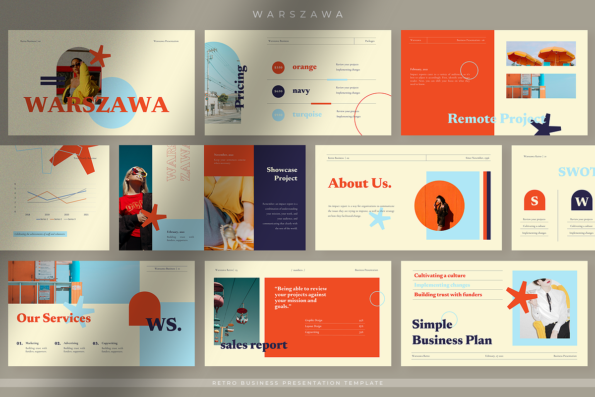 Warszawa Retro Business Presentation, a Presentation Template by peterdraw (Photo 1 of 6)