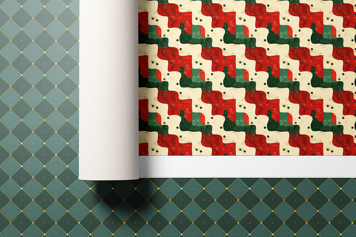 Christmas Abstract Patterns - part 1, a Pattern Graphic by Ninterints (Photo 19 of 19)