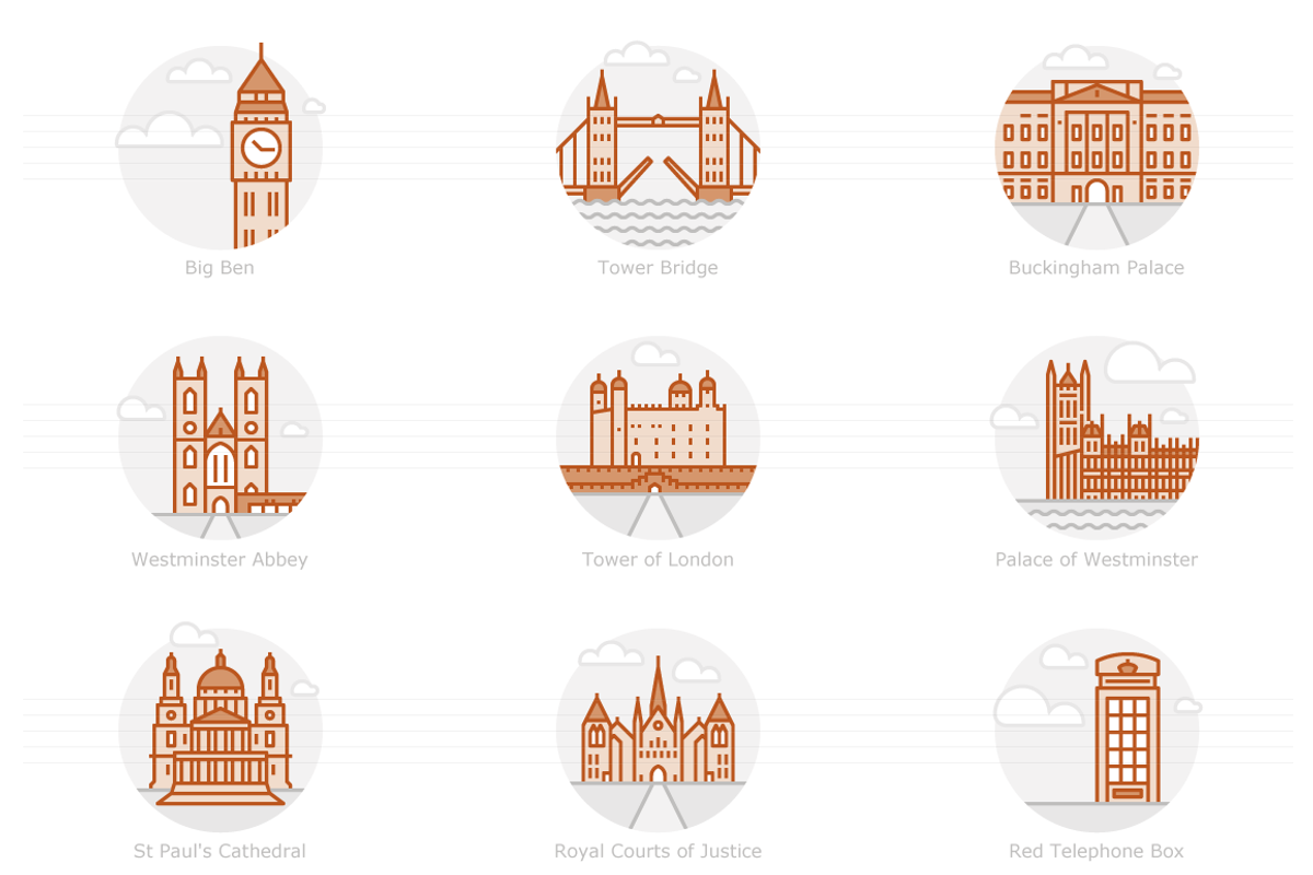 Landmarks of the UK - London, a Duotone Icon by Jozsef Balazs-Hegedus (Photo 2 of 6)