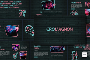 Cromagnon - Neon Presentation, a Presentation Template by deasign