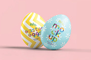 Two Easter Eggs Standing Mockup, an Advertising Mockup by DesignRushMarket (Thumbnail 2 of 2)