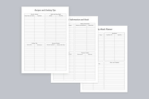 Meal Planning Pages Set V-10