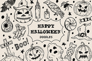 Happy Halloween doodle collection