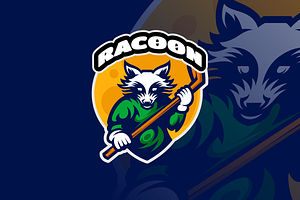 Racoon Sport Logo Template